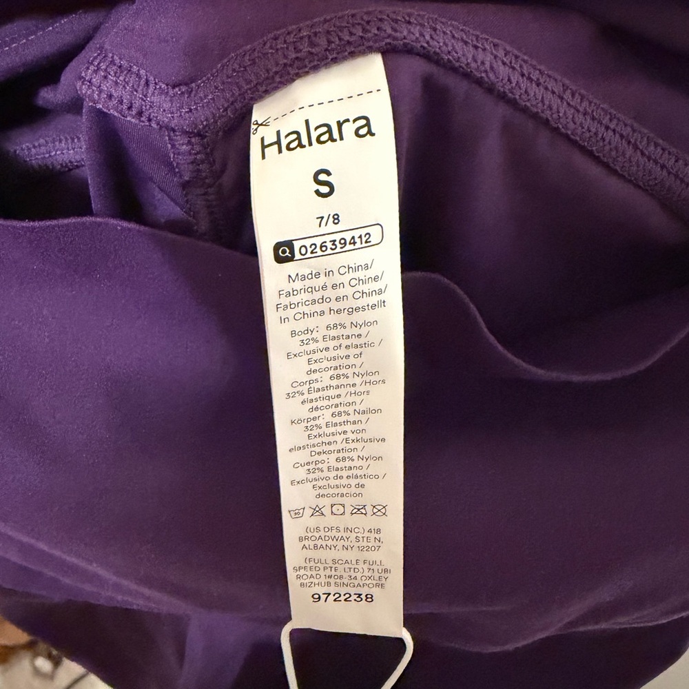 HALARA UltraSculpt Purple Leggings Small New 7/8 Length - Picture 5 of 5